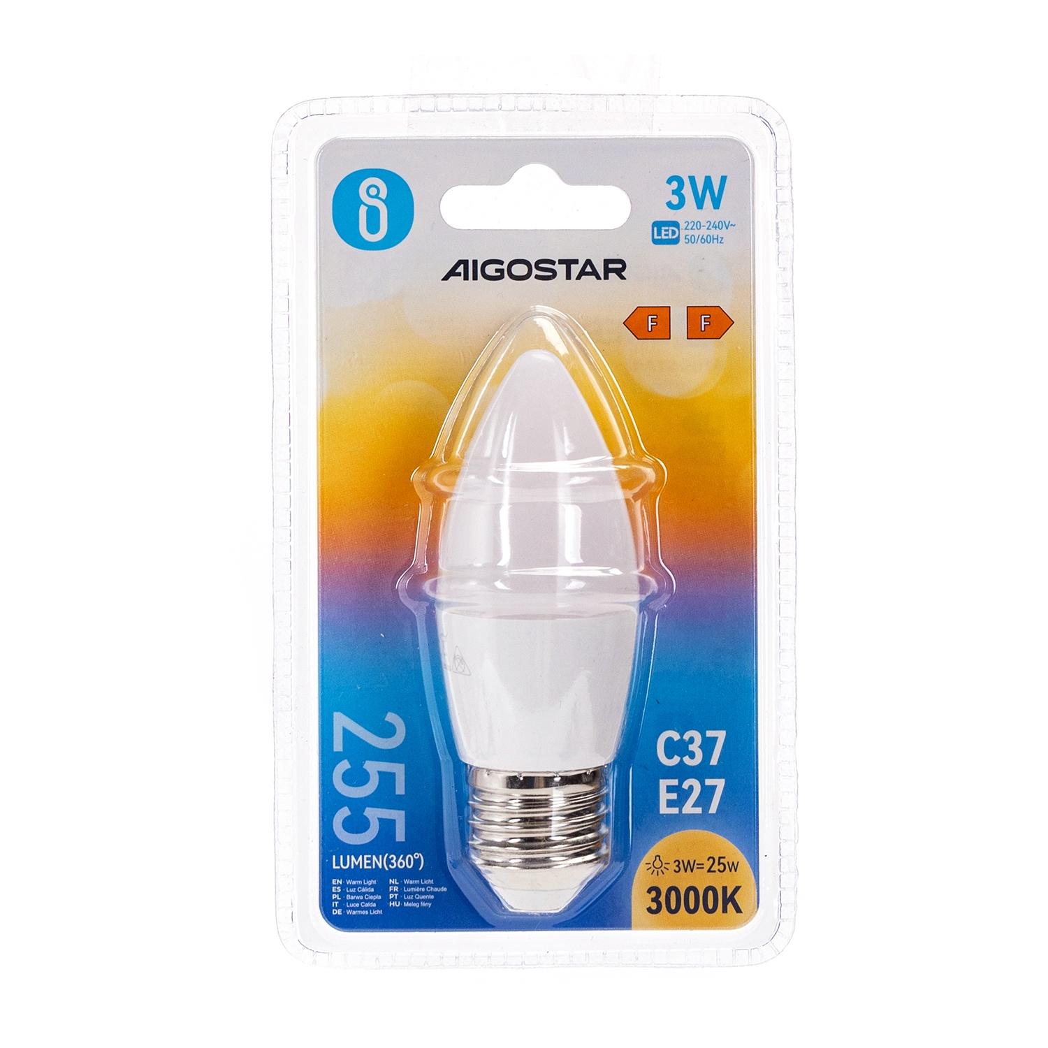 LED E27 3W C37