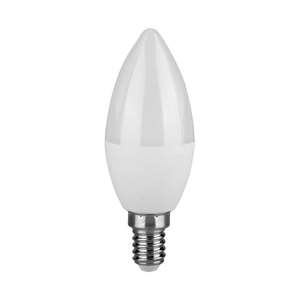 3.7W C37 Żarówka plastikowa LED, Chip Samsung, Barwa: 3000K, Trzonek: E14 , VTAC, SKU 8040