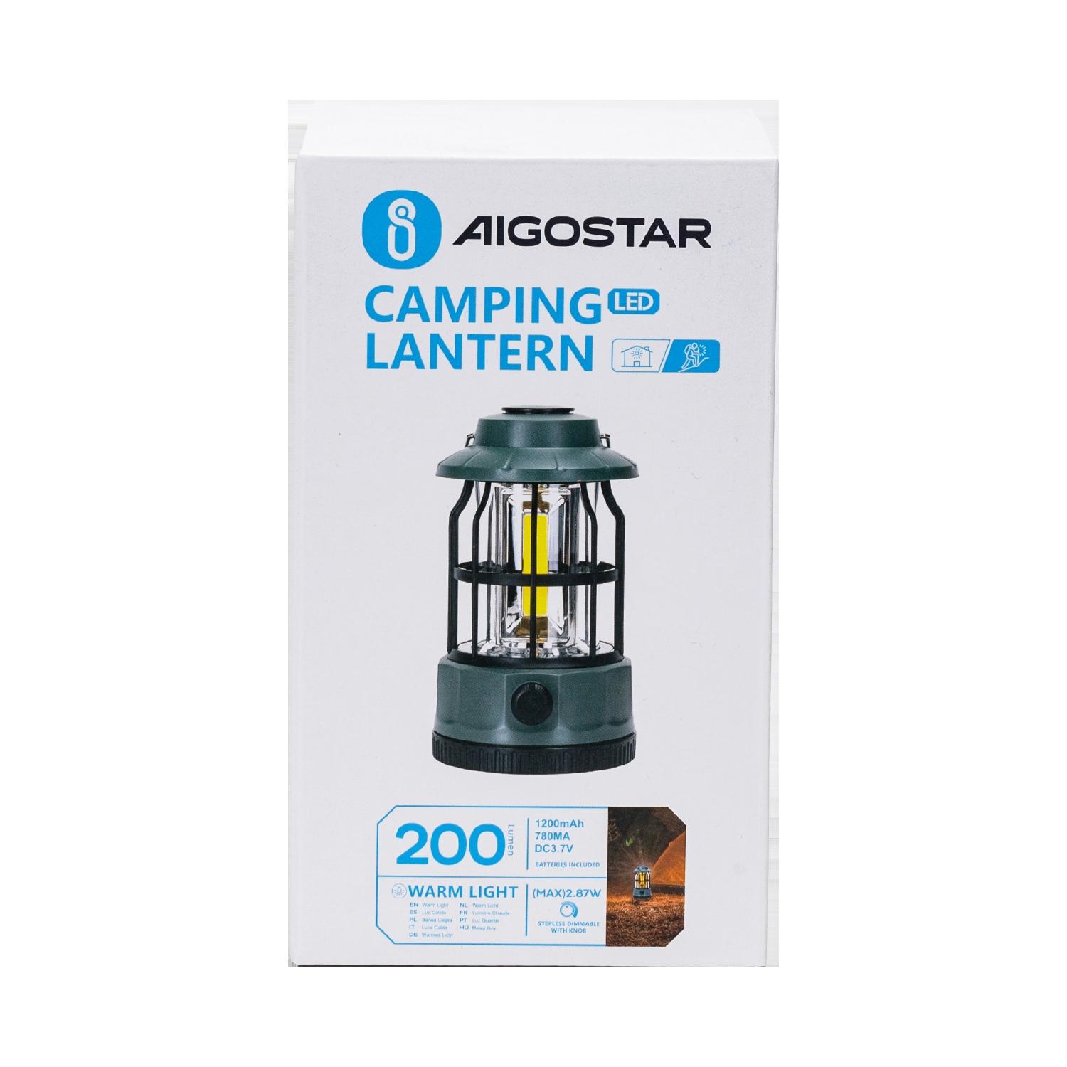 Camping lantern dimmable with knob rechargeable