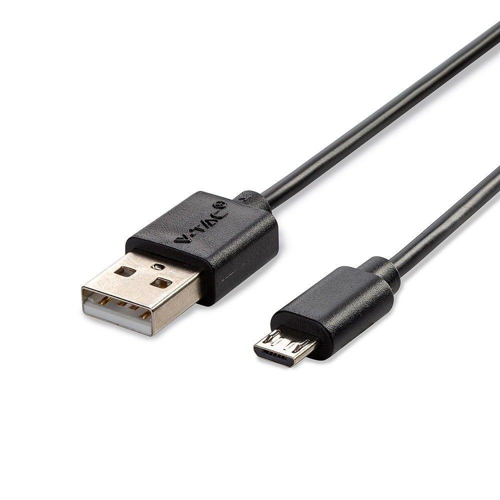 VT-5301 1M MICRO USB CABLE-BLACK (PEARL SERIES)