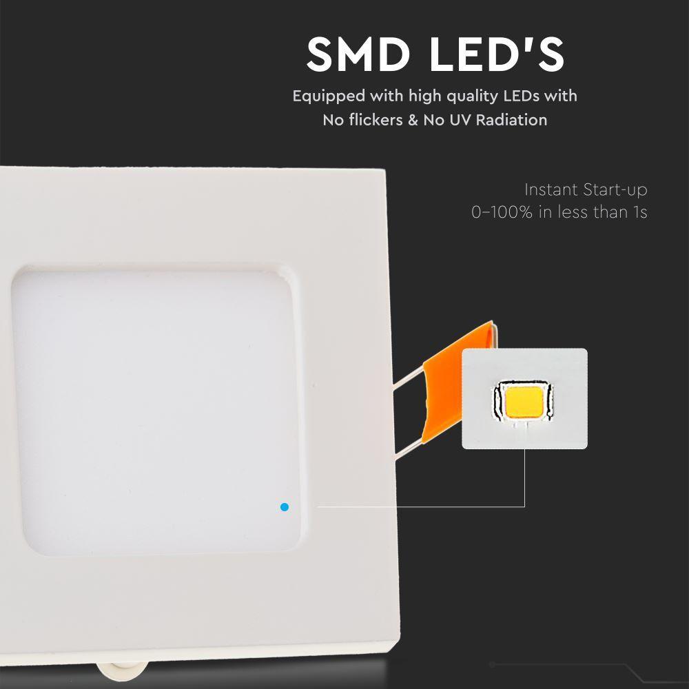 VT-307 3W LED PANEL LIGHT 6400K SQUARE