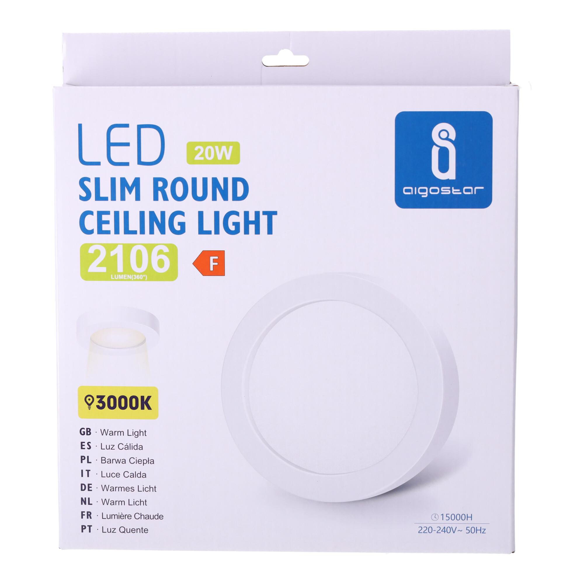 Natynkowa okrągła lampa LED/Ceiling light 20W 3000K