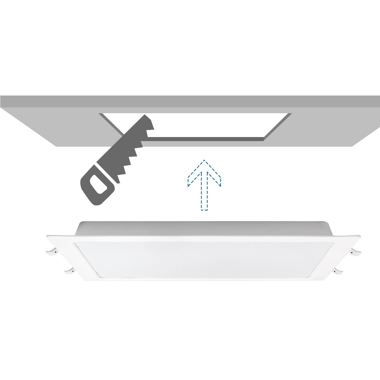 Downlight kwadratowy podtynkowy LED 24W 3000K