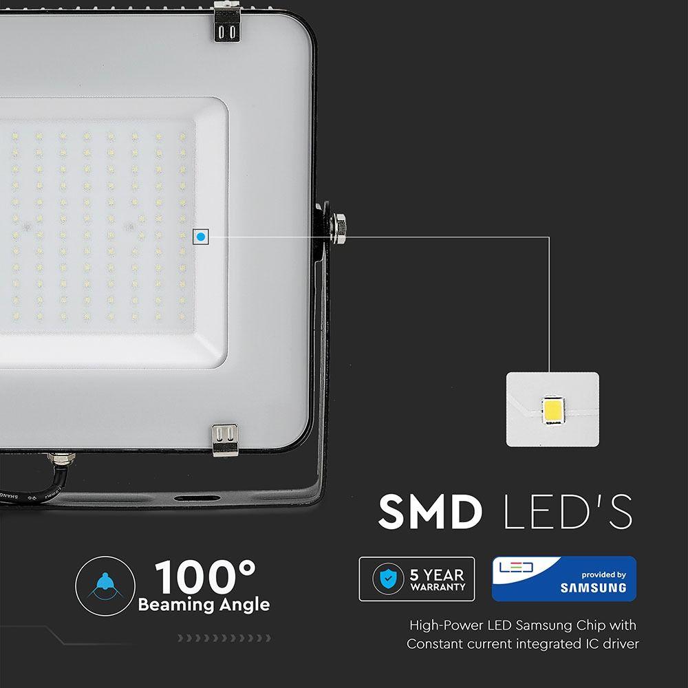 150W Naświetlacz LED SMD, Chip SAMSUNG, Barwa:3000K, Obudowa: Czarna , VTAC, SKU 475