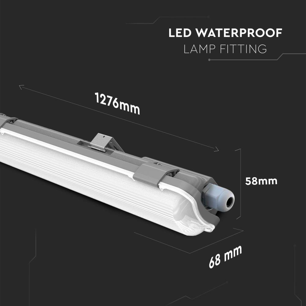 1X10W Oprawa Hermetyczna 60cm z świetlówką T8, Barwa:4000K, IP65, VTAC, SKU 6463