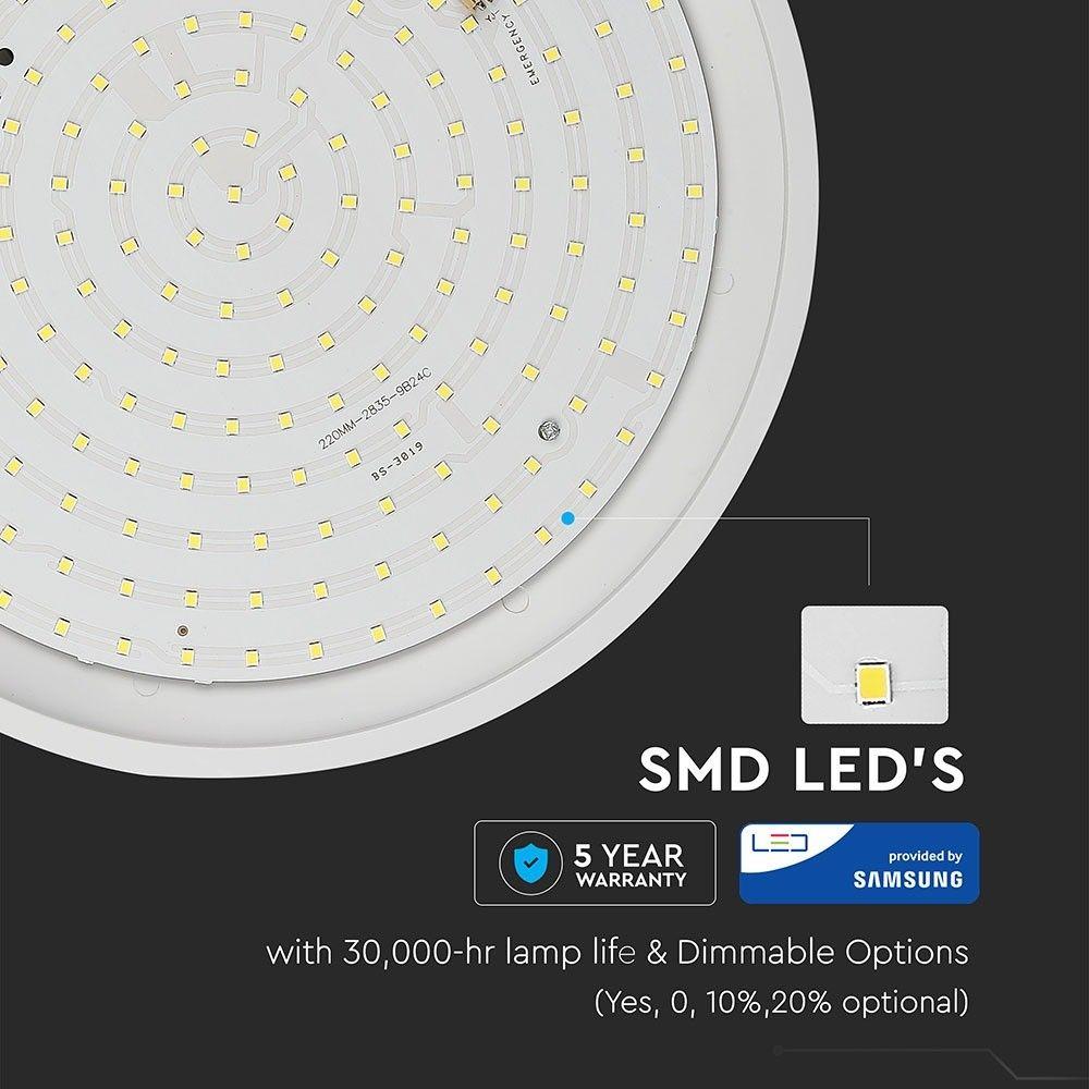 12W Plafon LED slim (Czujnik ruchu), Chip SAMSUNG, Barwa:6400K, VTAC, SKU 938