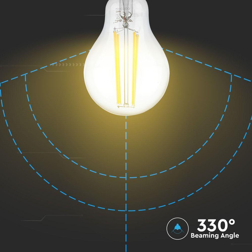 VT-2133 12.5W A70 LED FILAMENT BULB-CLEAR GLASS 3000K E27