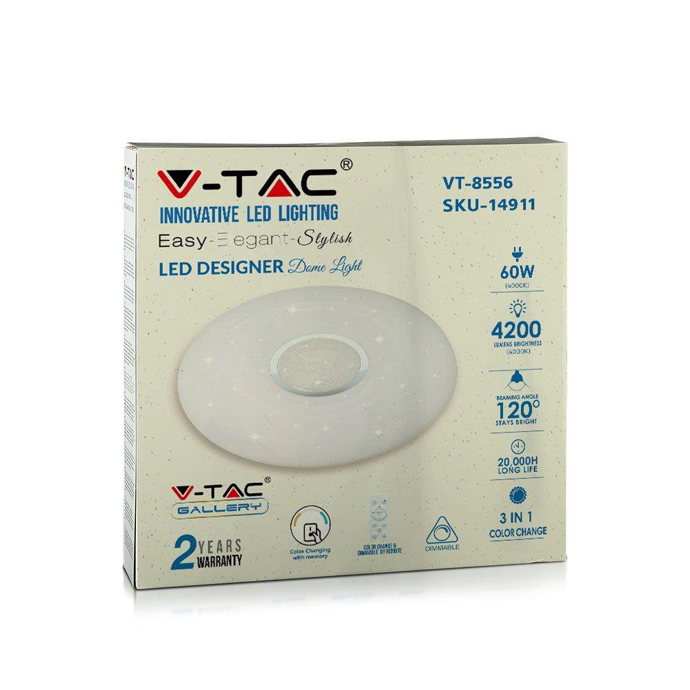 VT-8556 LED 30W/60W/30W DOMELIGHT-REMOTE CONTROL-CCT CHANGING -DIMMABLE-ROUND