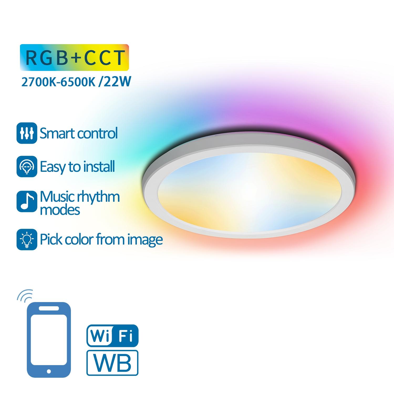 Lampa sufitowa WB Smart Ultrathin 22W