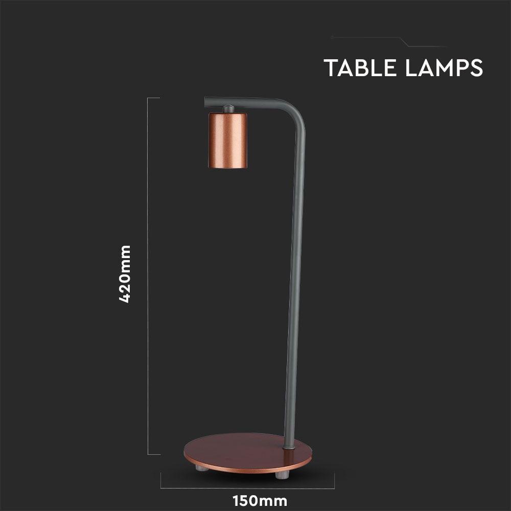 VT-7412 DESIGNER TABLE LAMP WITH SWITCH & E27 HOLDER-RED BRONZE