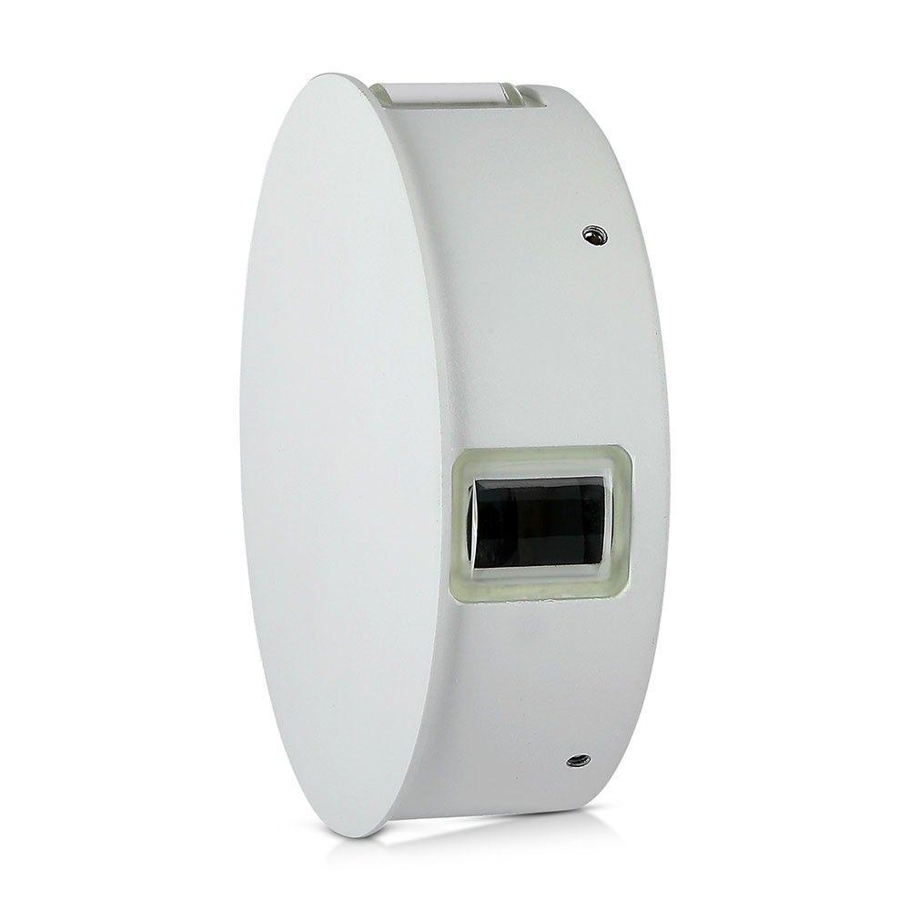 VT-706 4W LED WALL LIGHT 4000K IP65 WHITE BODY ROUND