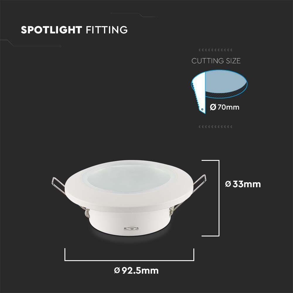 VT-981 GU10 FITTING ROUND WHITE