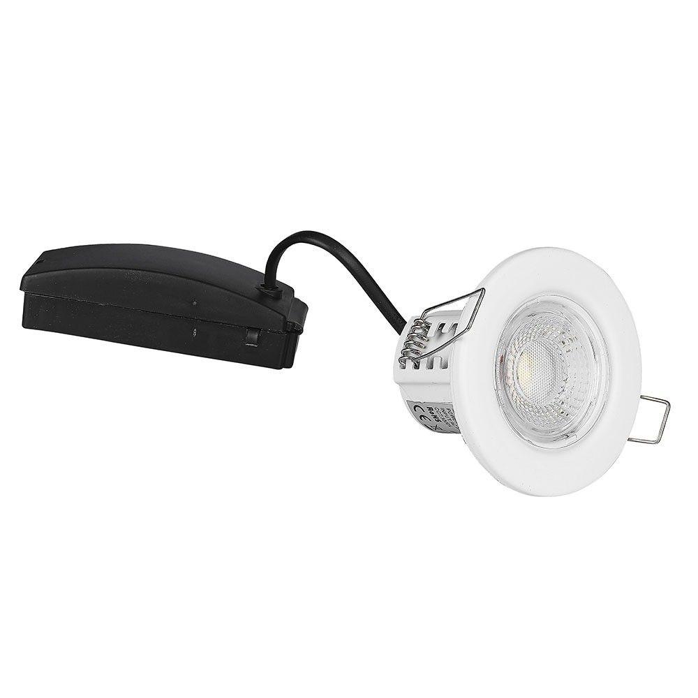 VT-885 5W SPOTLIGHT FIRERATED FITTING SAMSUNG CHIP 6400K -WHITE DIMMABLE