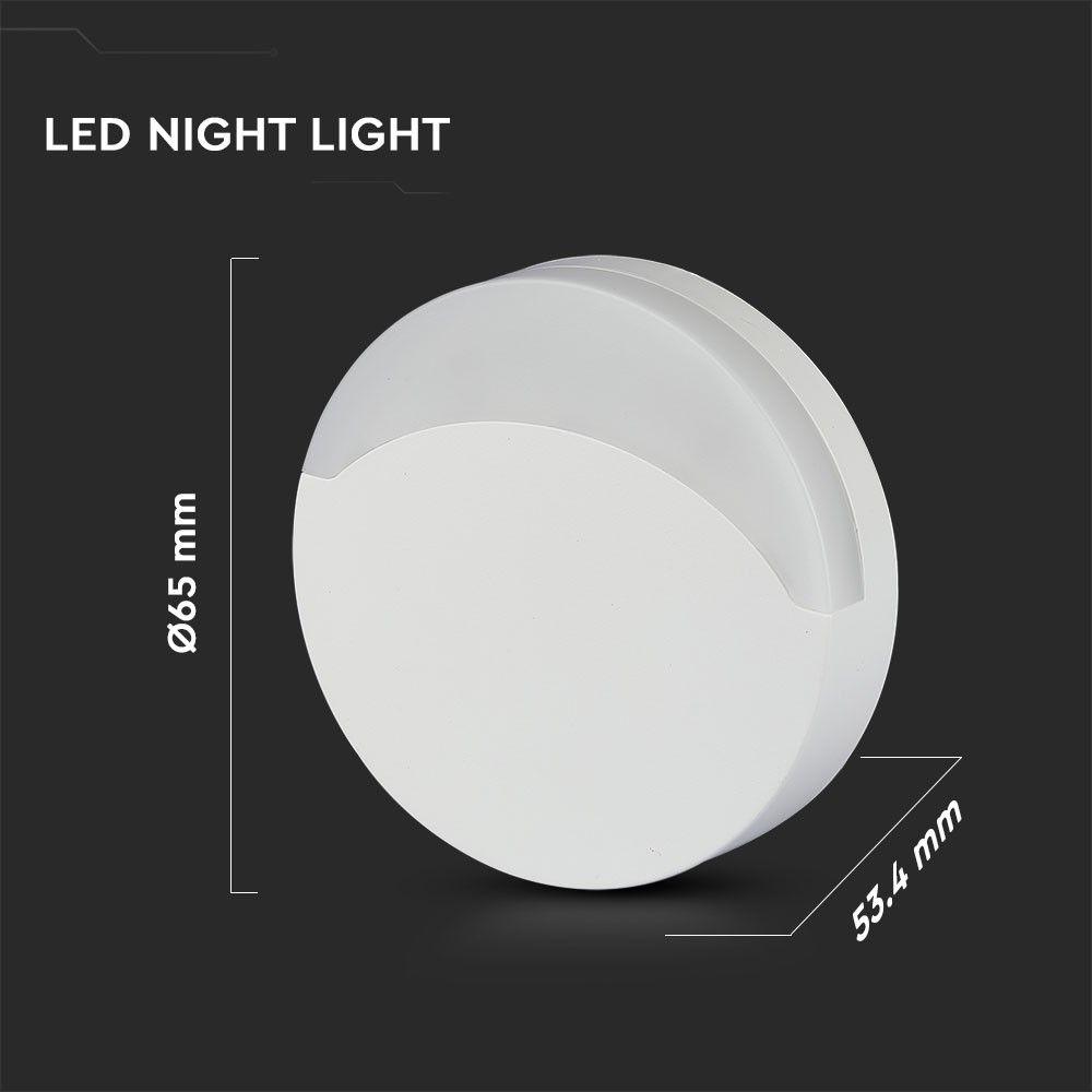 VT-82 0.45W LED NIGHT LIGHT(EU PLUG) SAMSUNG CHIP 3000K ROUND