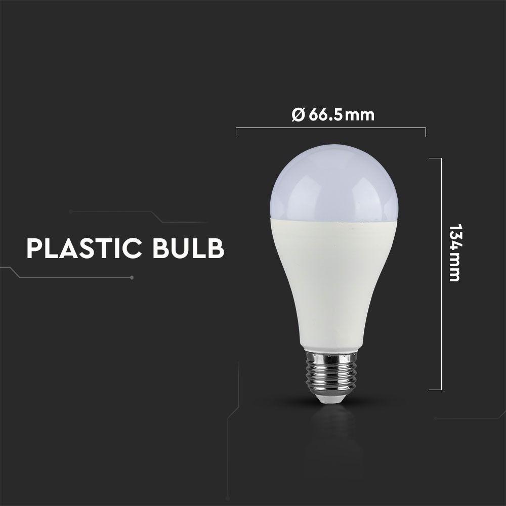 VT-2217 17W A65 LED PLASTIC BULB 6400K E27,CRI>95