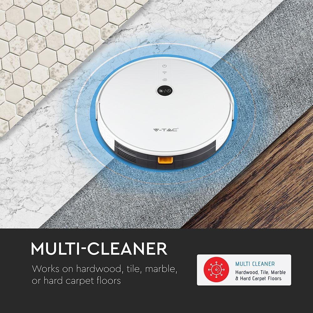 VT-5555 AUTO VACUUM CLEANER(BSPLUG)WORKS WITH ALEXA & GOOGLE HOME-WH