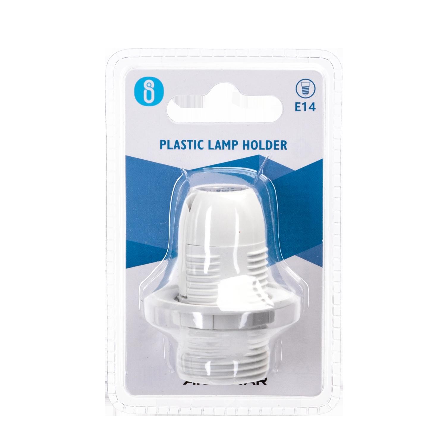 E14 Plastic Spring Terminal Lamp Holder White