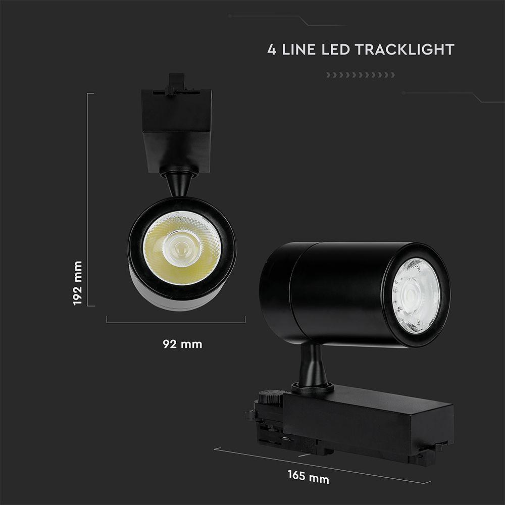 VT-4536 35W LED TRACKLIGHT 4000K BLACK BODY