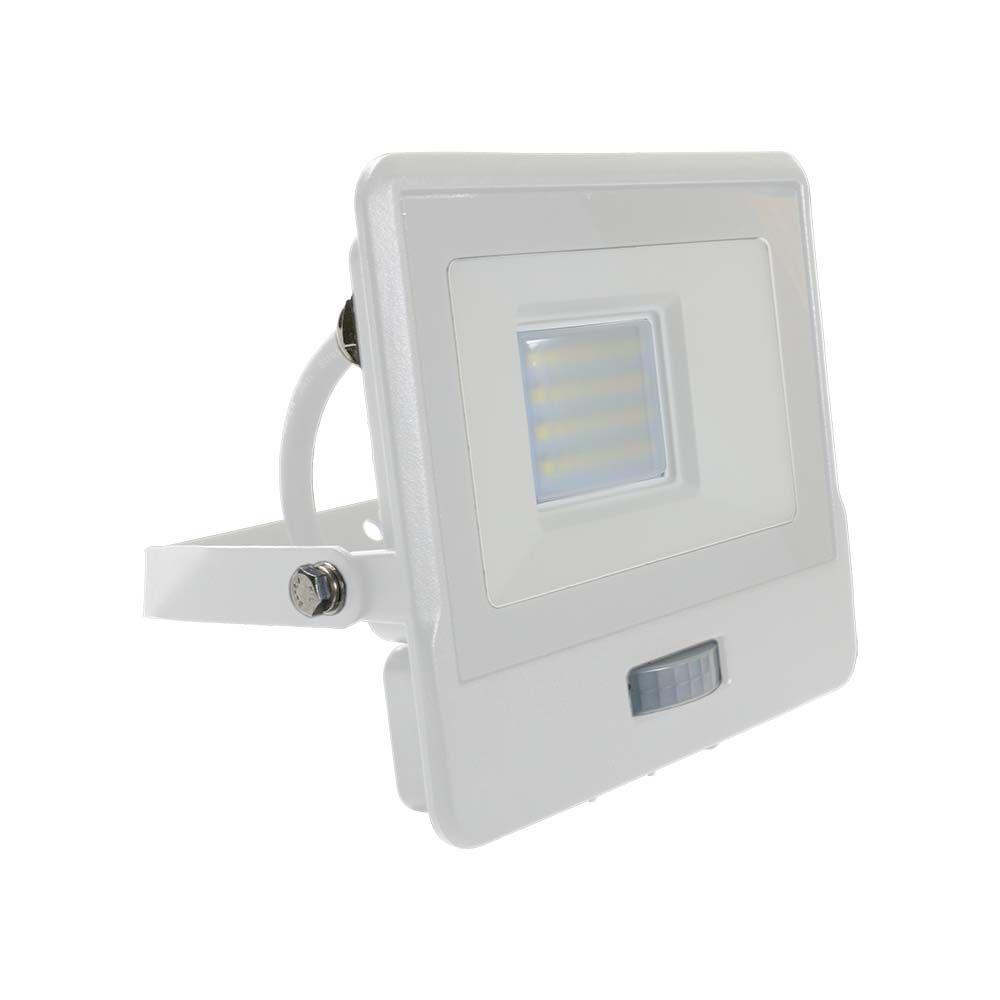 VT-128S-1 20W PIR SENSOR FLOODLIGHT SAMSUNG CHIP & 1M CABLE 3000K WHITE BODY