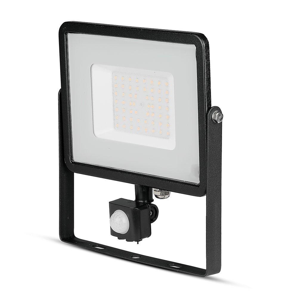 VT-50-S 50W SMD PIR SENSOR FLOODLIGHT SAMSUNG CHIP 3000K BLACK BODY