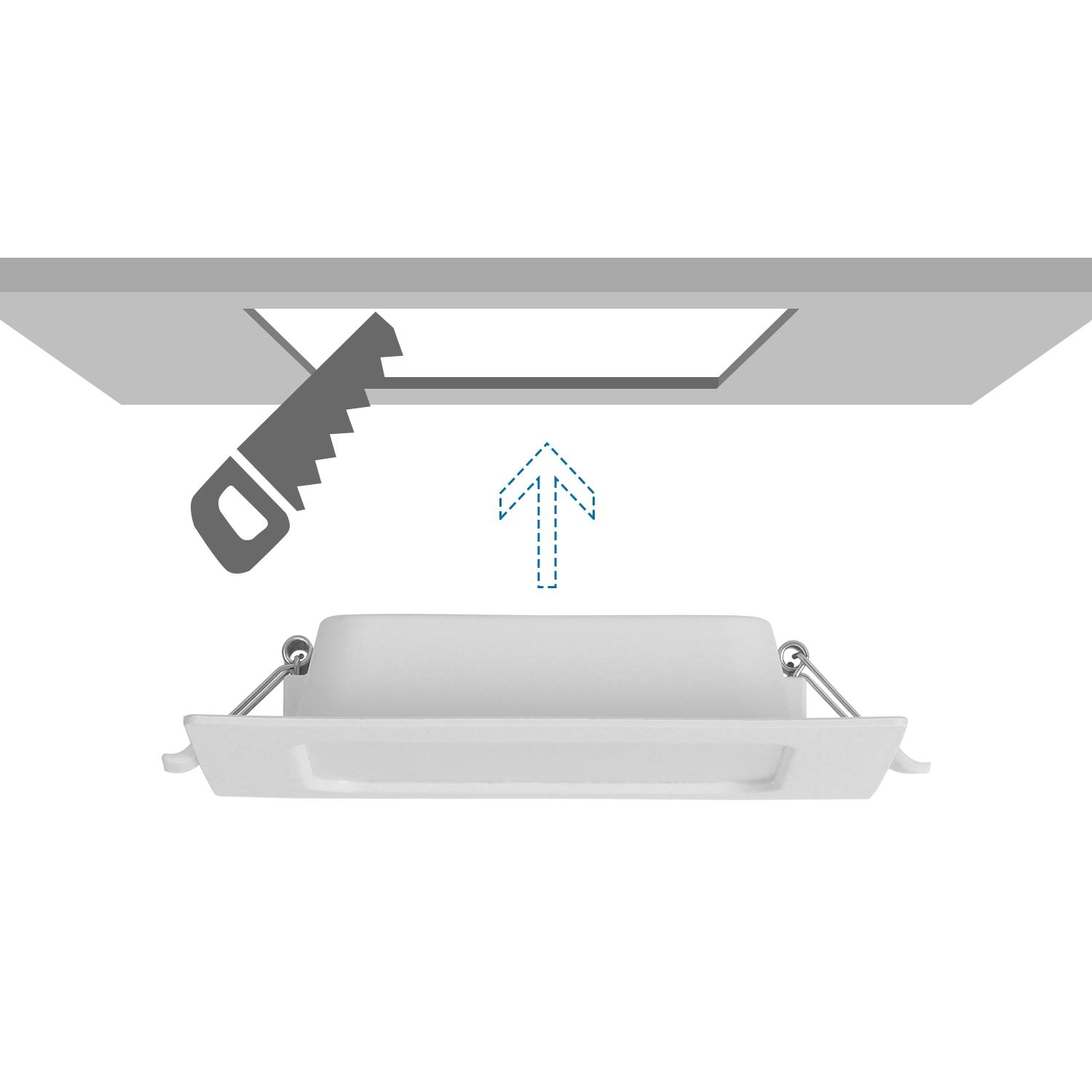 Podtynkowa kwadratowa lampa LED/Down light 9W 6500K