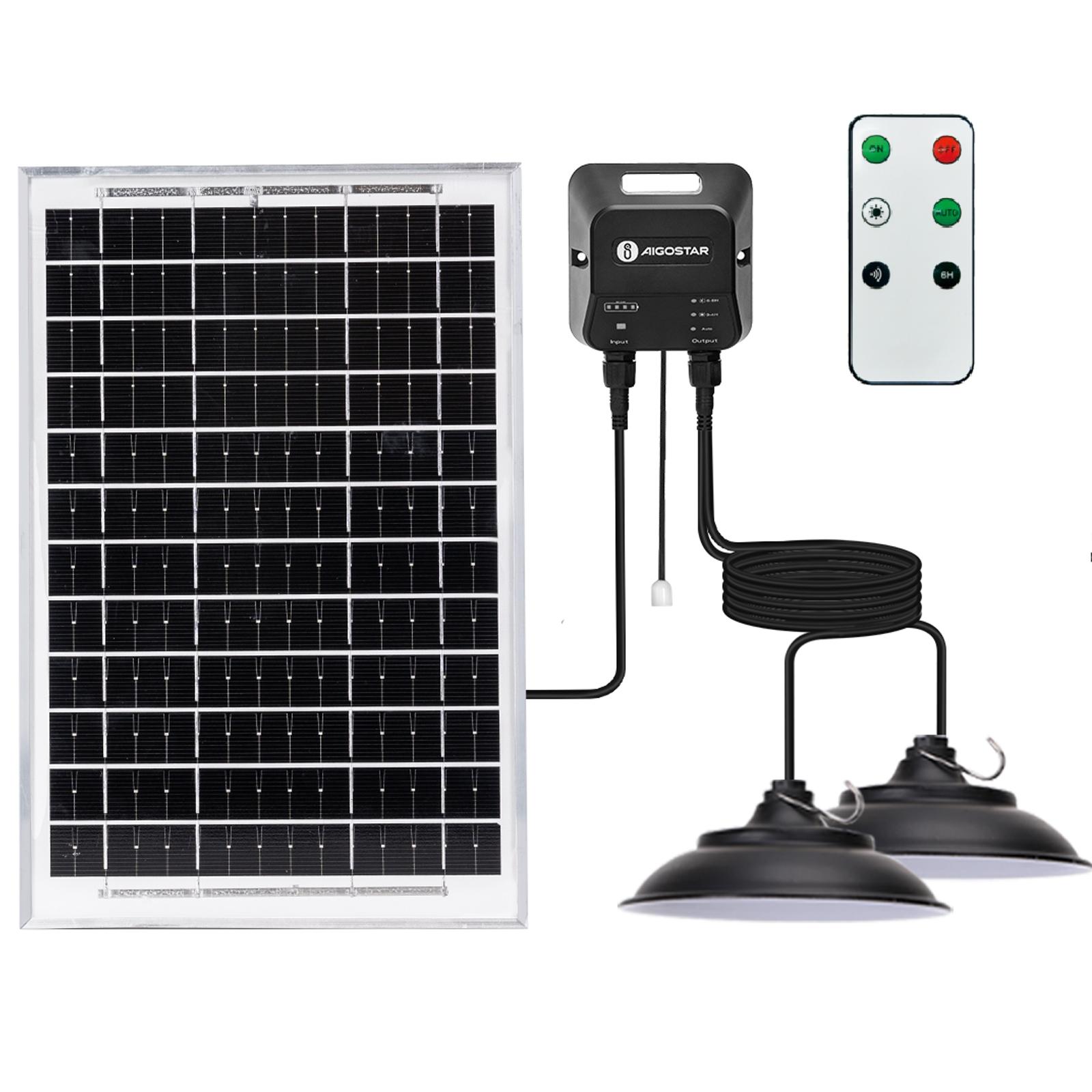 SOLAR LIGHT/SPLIT/with Batterie/PENDANT LAMP/5M+3M LINE/50W*2/6500K