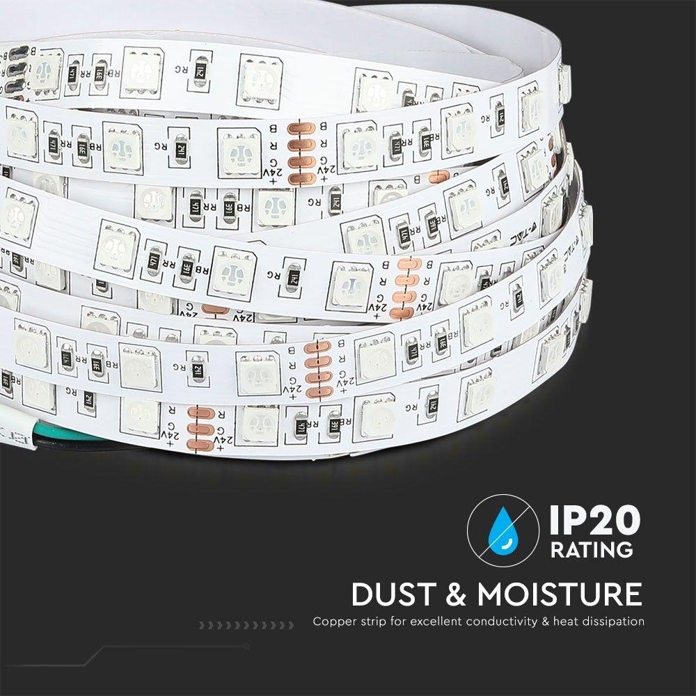 VT-5050-60 9W/M LED STRIP LIGHT RGB IP20 24V (5M/ROLL)(PRICE PER M)