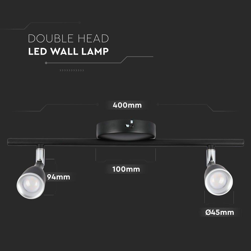 9W Lampa sufitowa, Barwa:4000K, Czarny, VTAC, SKU 8269