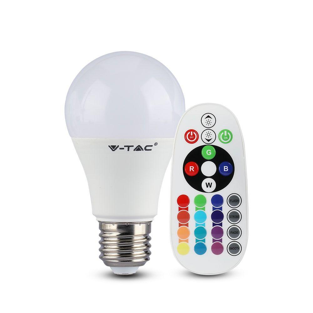 VT-2022 6W A60 RGB BULB (REMOTE CONTROL-DIMMABLE) 6400K E27