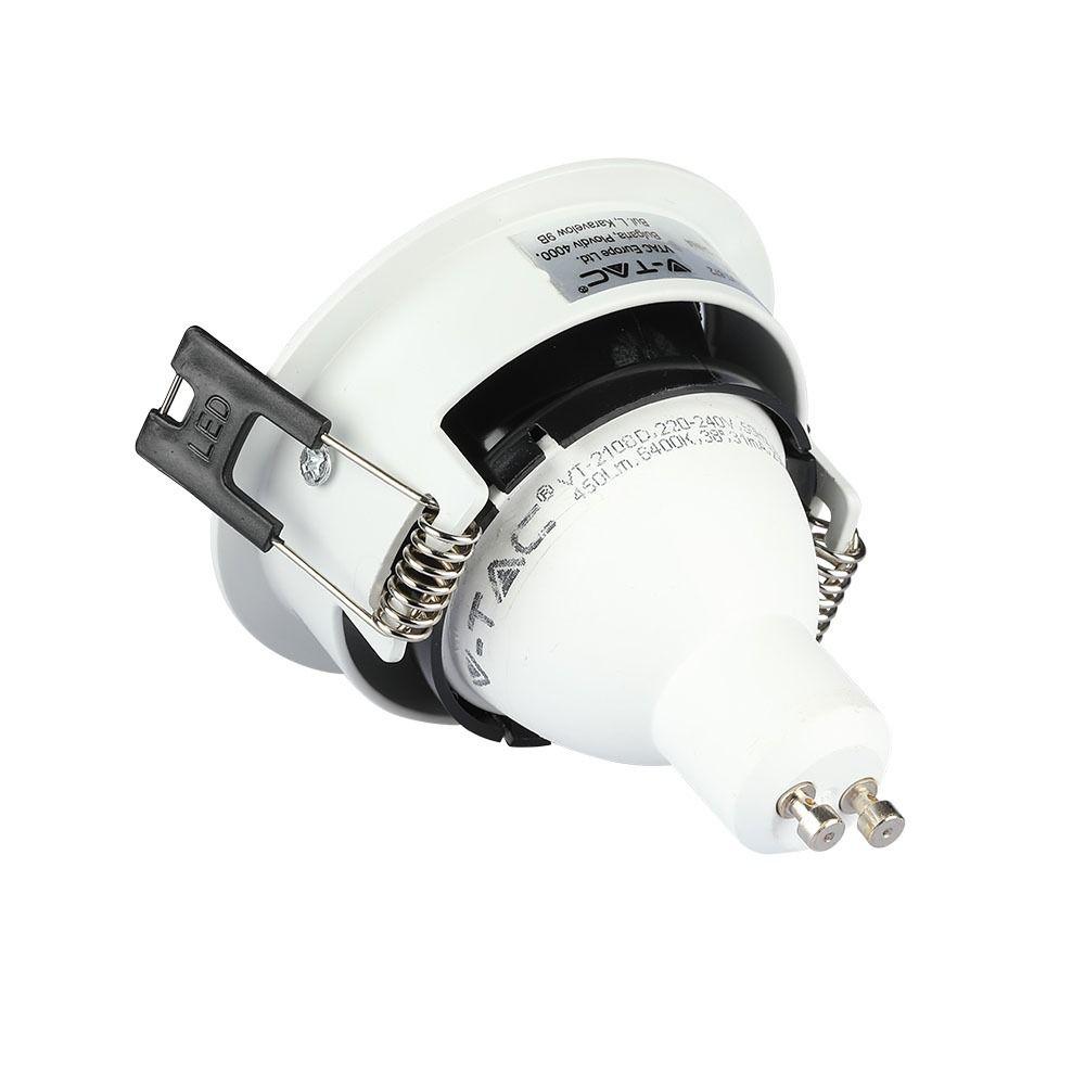 VT-872 GU10 FITTING ROUND-WHITE+BLACK