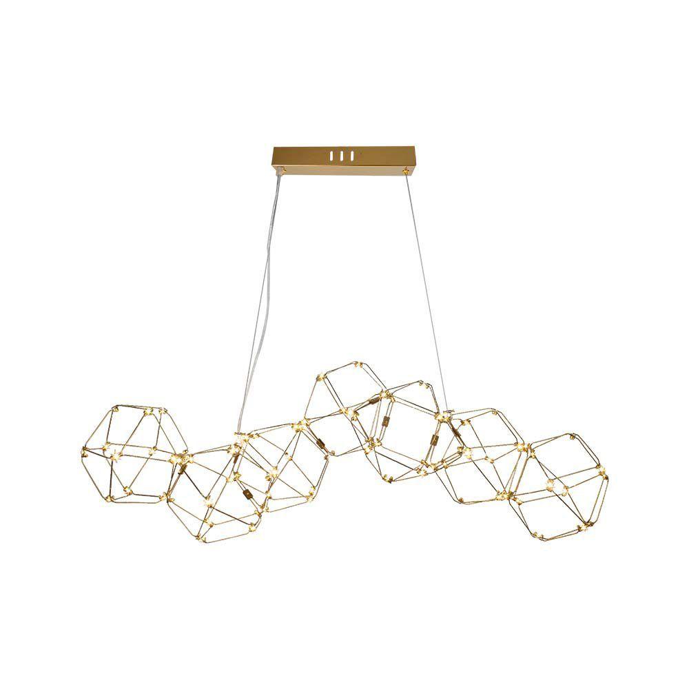 VT-7918 28W LED DECORATIVE HANGING LIGHT ( L94.5*W32.5*H120CM) 3000K GOLD BODY