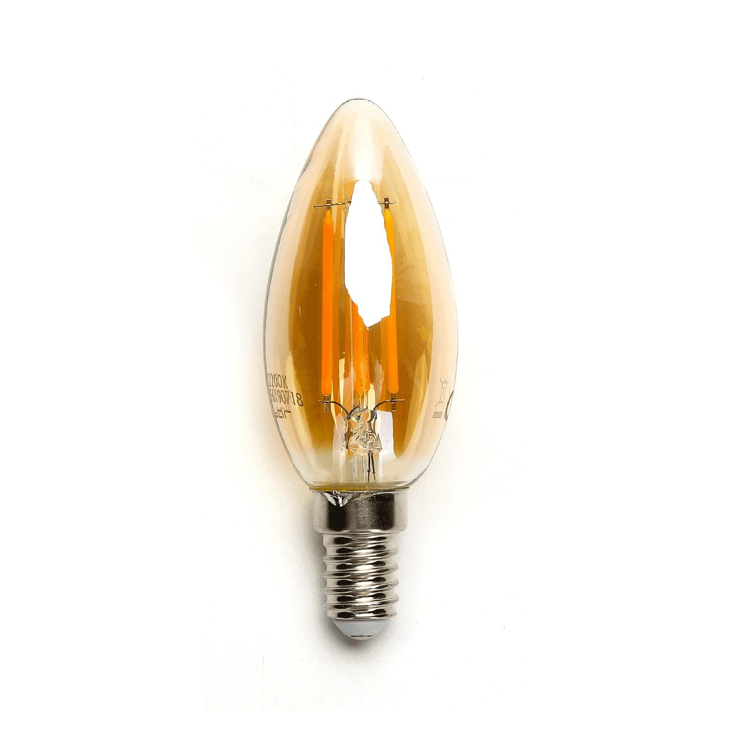 LED Filament Bulb (Amber) C35 E14 6W