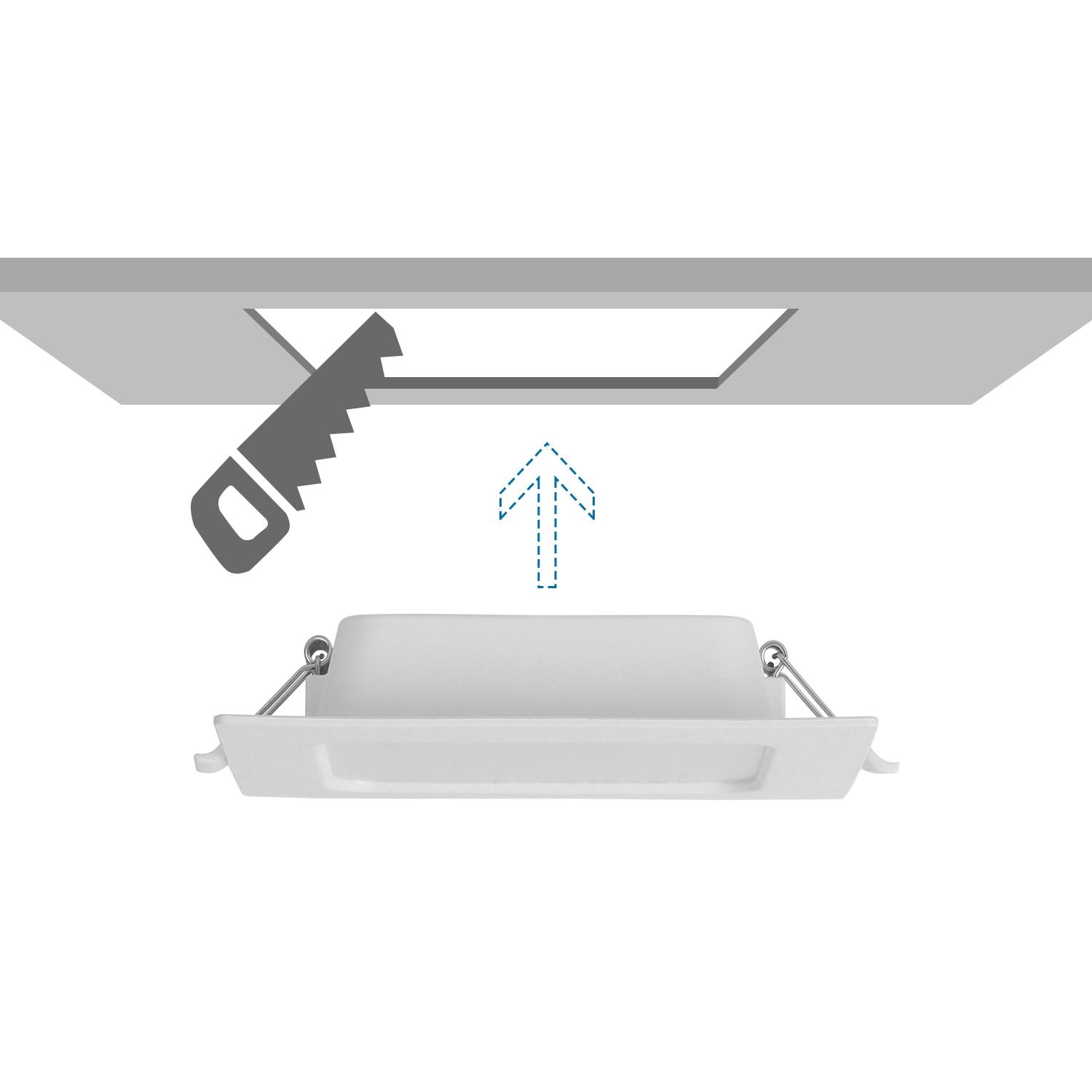 Downlight kwadratowy podtynkowy LED 6W Światło białe