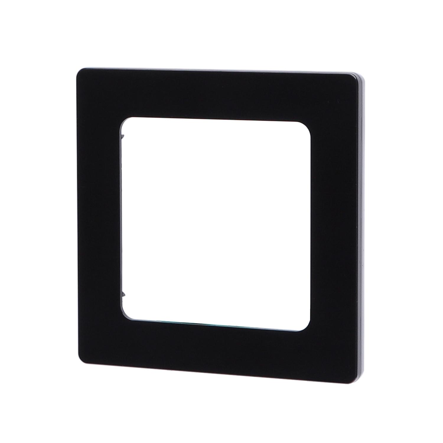 German-French One Gang Plastic Wall Plate Black