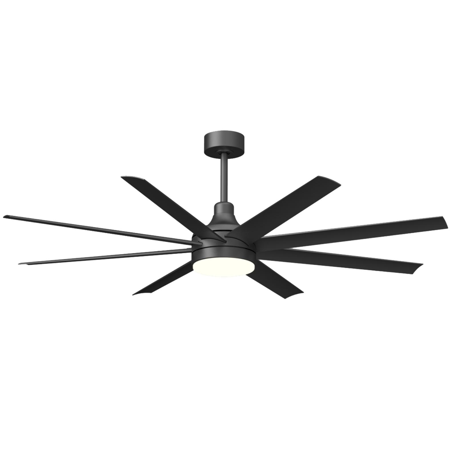 LED CEILING  FAN 65-inch  8-LEAF 6 LEVELS BLACK