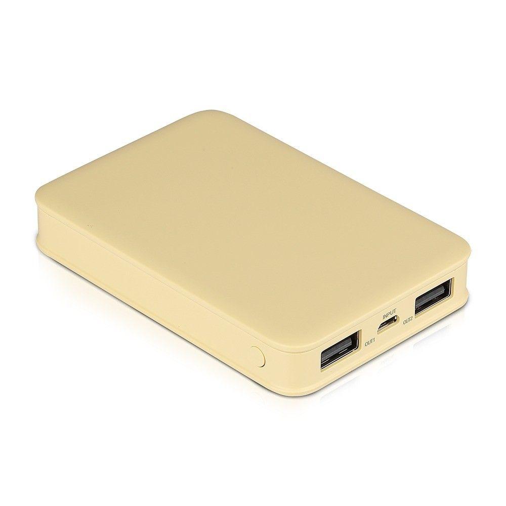 Power Bank, 5000mAh/18.5wh, 5V, Żółty, VTAC, SKU 8196