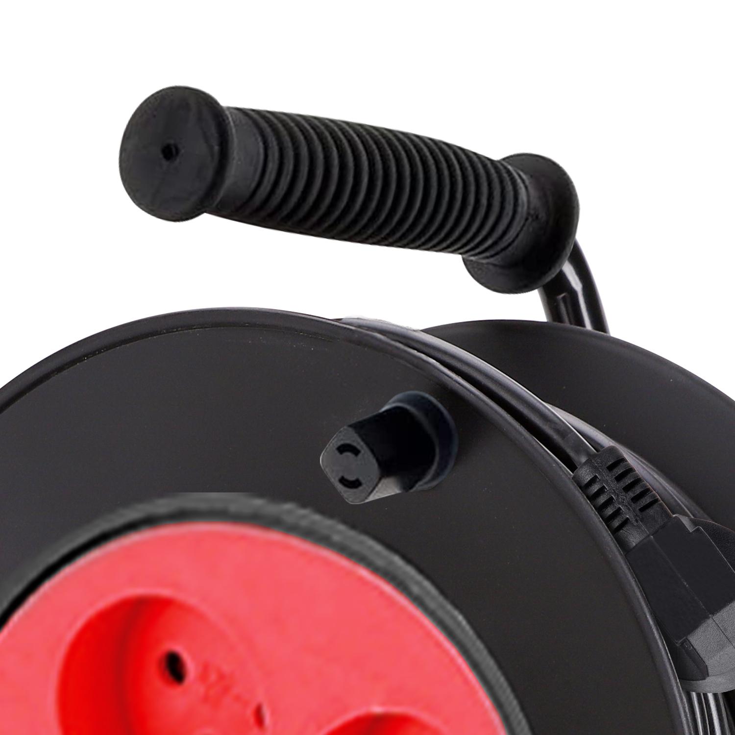 Cable Reels H05VV-F 3G1.0m㎡ 25m Black 4-way