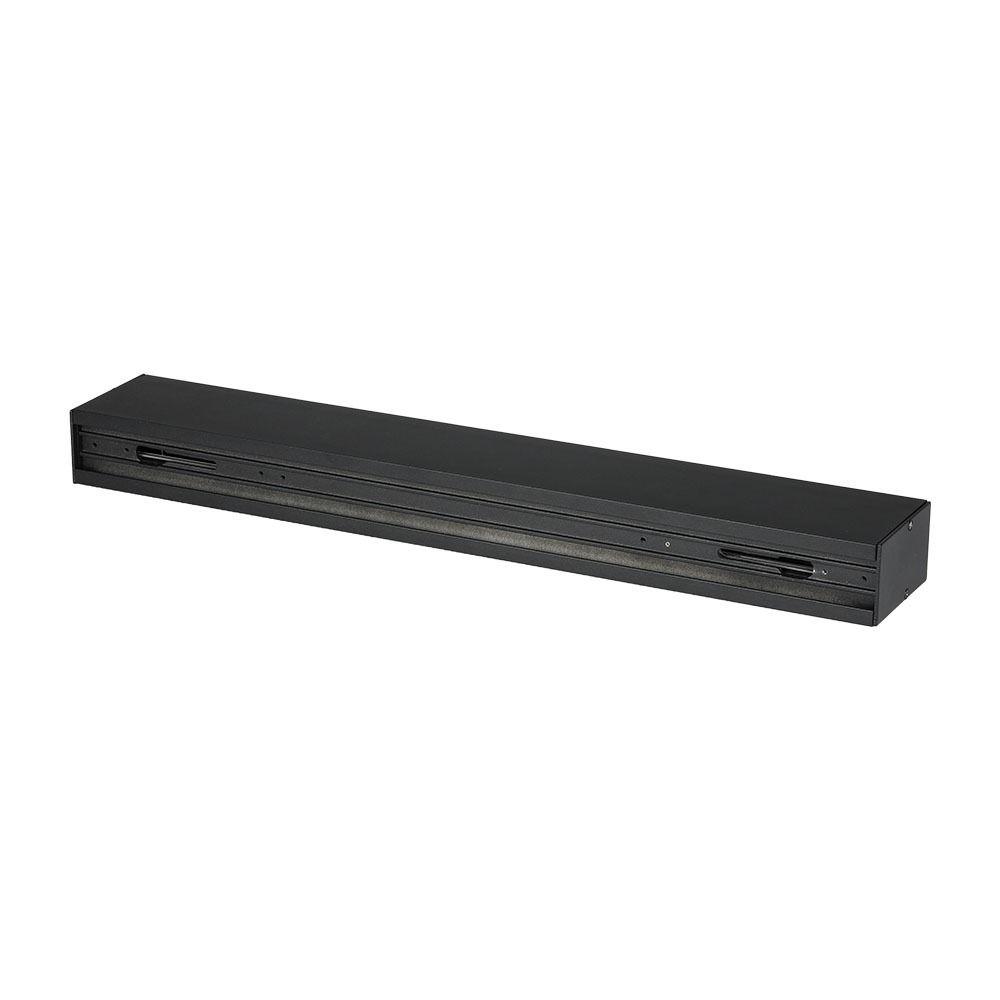 RECESSED ALUMINIUM TRACK RAIL FOR MAGNETIC TRACKLIGHTS-BLACK-1.5m