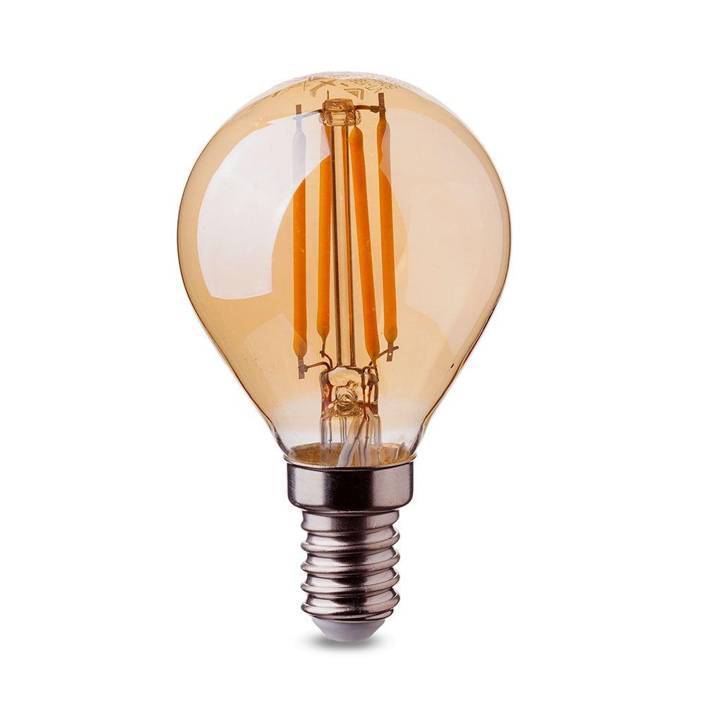 VT-1953 4W P45 FILAMENT BULB AMBER GLASS 2200K E14