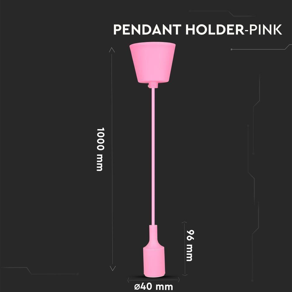 VT-7228 E27 SILICONE PENDANT HOLDER-PINK