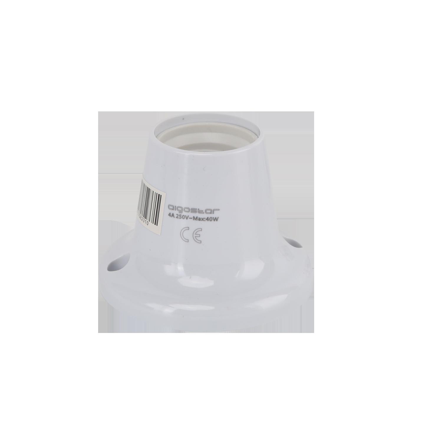 E27 Plastic Lamp Holder White