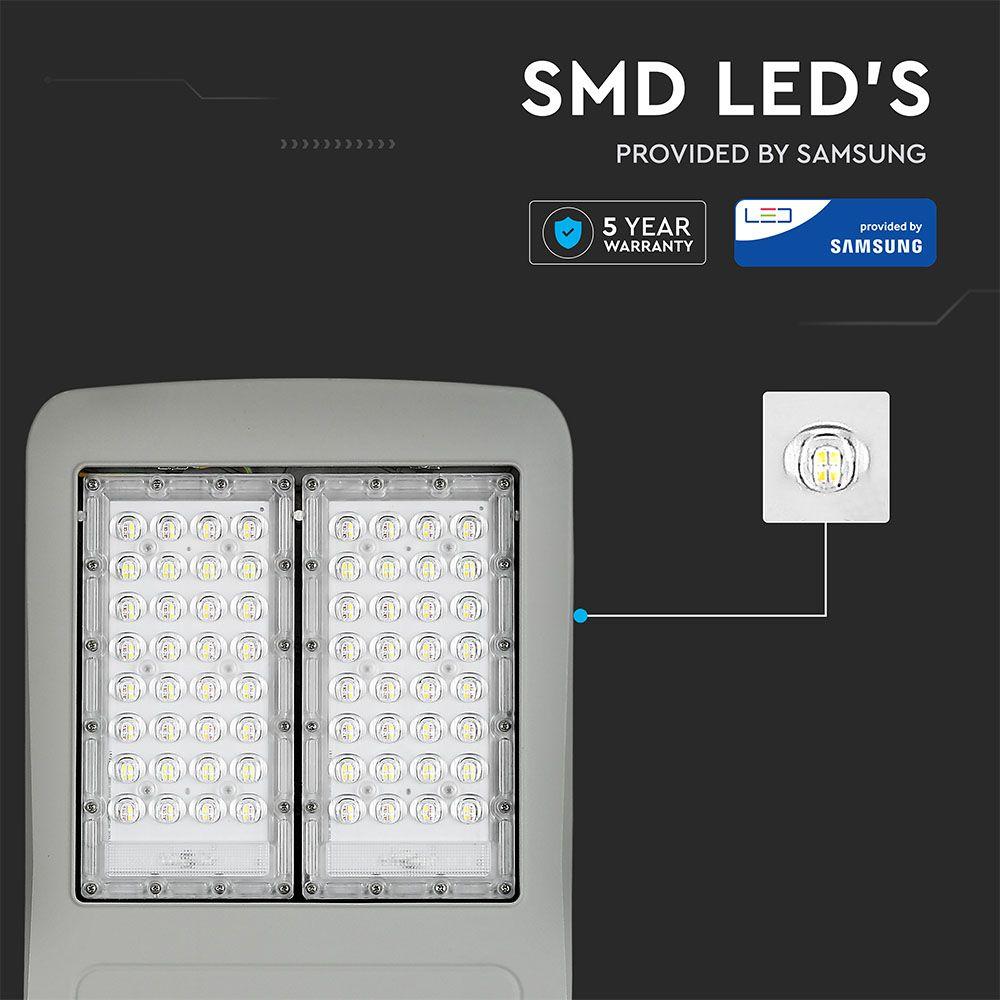 100W Lampa uliczna LED (CLASS I, Zasilacz INVENTRONICS), Chip SAMSUNG, Barwa:5700K, Wydajność: 140lm/w, VTAC, SKU 954