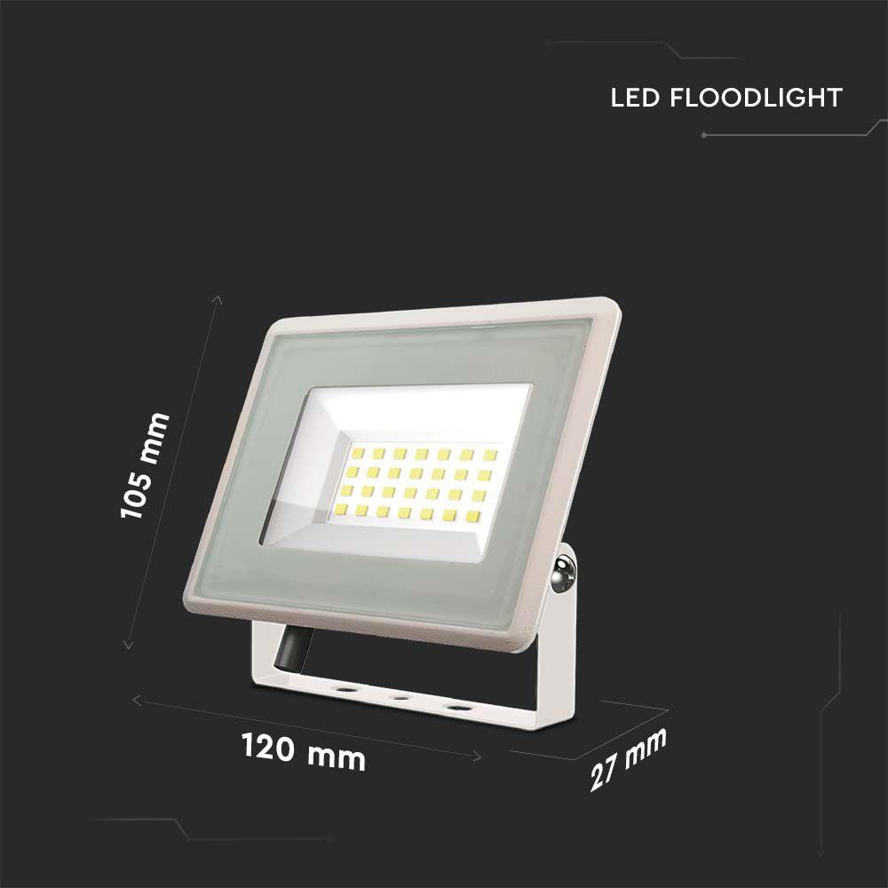 VT-4924 20W SMD FLOODLIGHT F-CLASS 4000K WHITE BODY