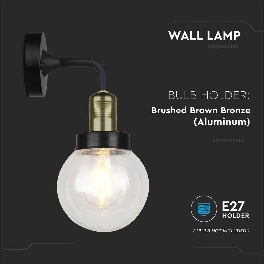 VT-720 WALL LAMP-MATT BLACK-DOWN IP65