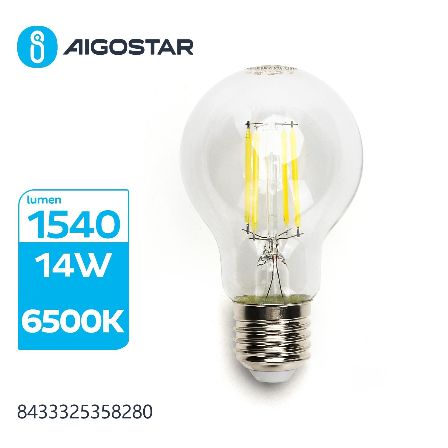 Żarówka LED Filament (Przezroczysta) A60 E27 14W