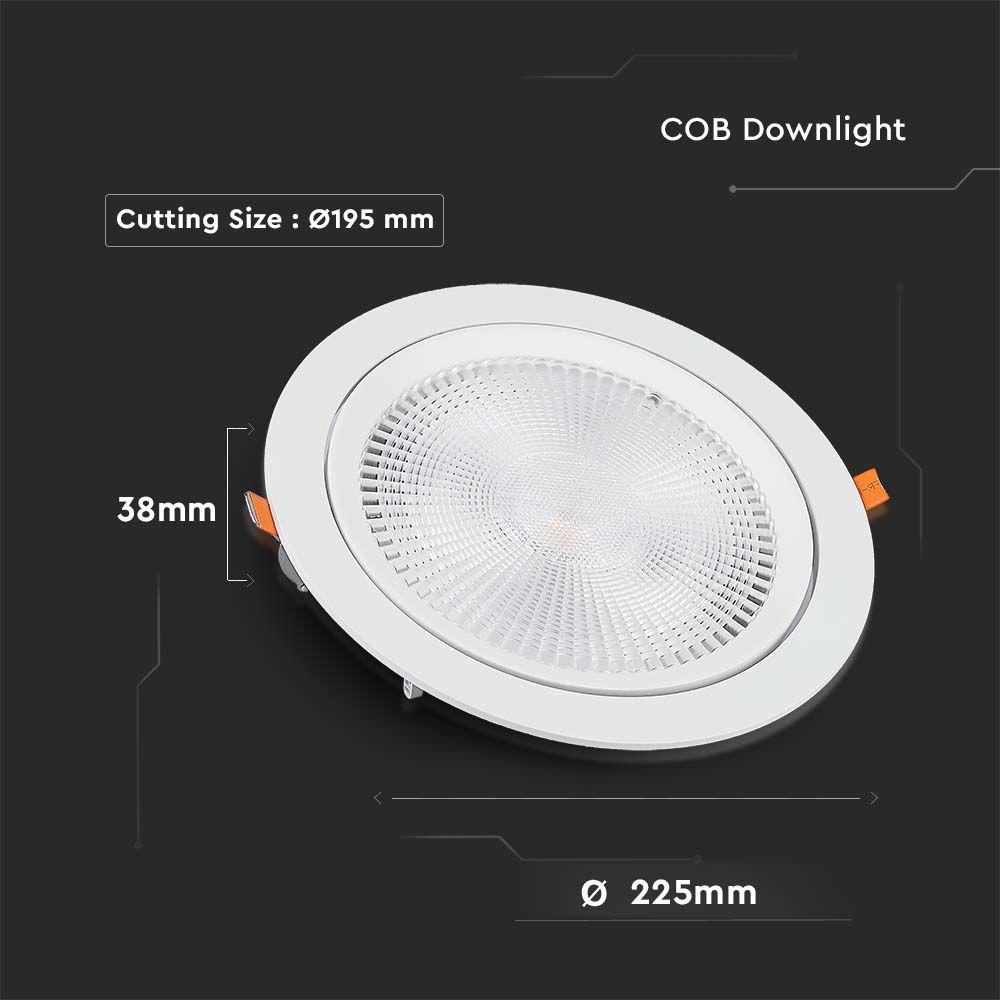 VT-2-30 30W LED DOWNLIGHT SAMSUNG CHIP 6400K 5YRS WTY