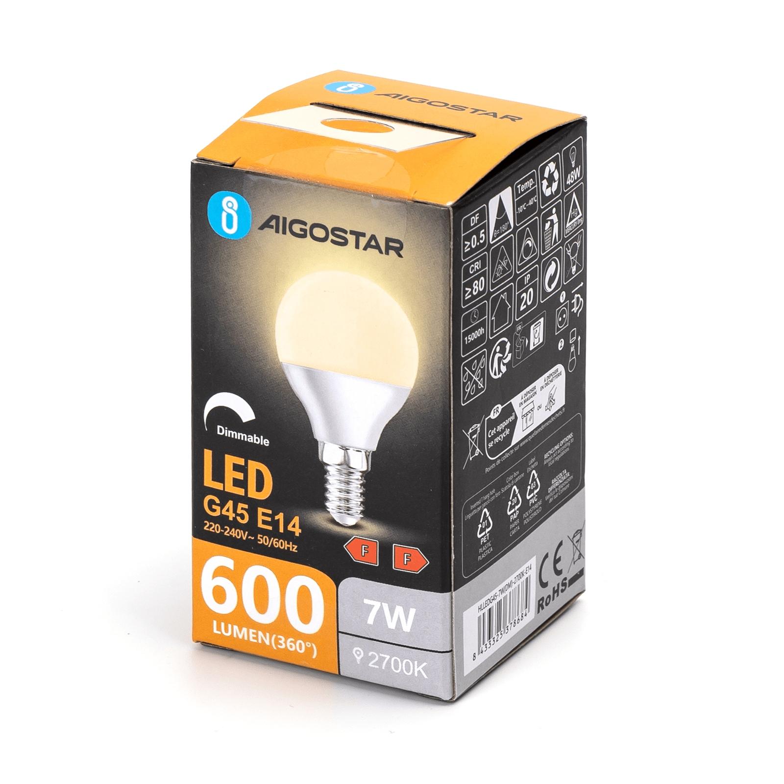 LED dimmable bulb G45 E14 7W 2700K