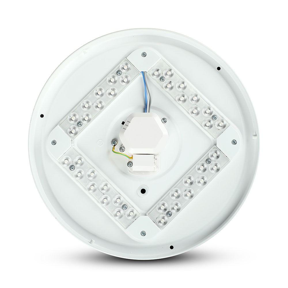 24W Plafon LED DOME, Średnica: 350, Klosz: Mleczny, Barwa:3w1, VTAC, SKU 7607