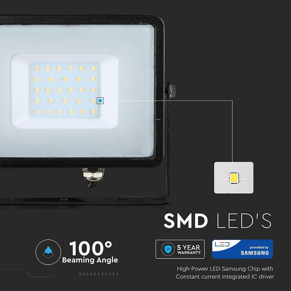 VT-30 30W SMD FLOODLIGHT SAMSUNG CHIP 3000K BLACK BODY