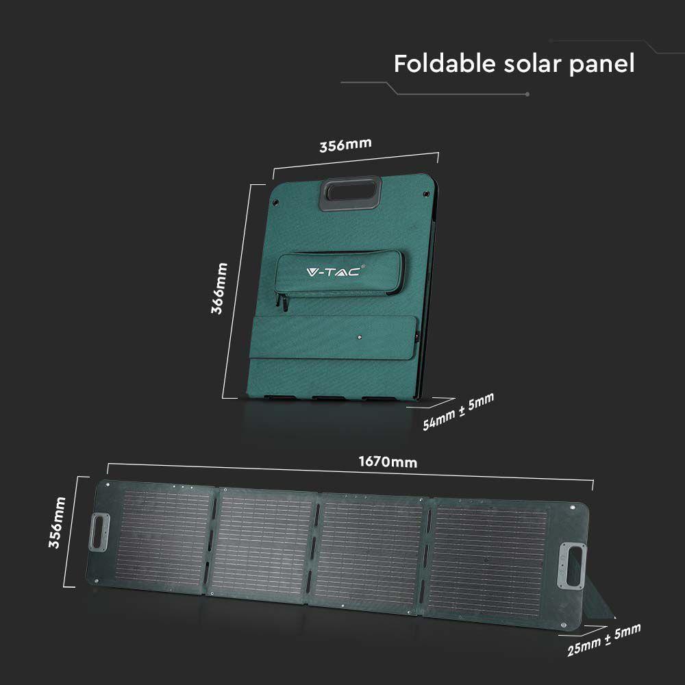 PRZENOŚNY PANEL SOLARNY VT-10080 O MOCY 80W DEDYKOWANY DO BANKÓW ENERGII , VTAC, SKU 11564